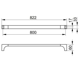 Держатель для полотенца Keuco Edition  11101030800 бронза шлифованная