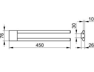 Держатель для полотенца двойной Keuco Edition  11518050000 никель шлифованный