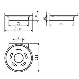 Мыльница Kludi Vela C 31985N2 сталь оружейная брашированная
