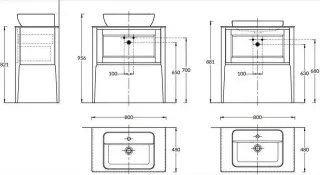 Тумба под раковину Kerama Marazzi Plaza Classic Neo PL.CN.80.1\WHT.M 80 см белый матовый