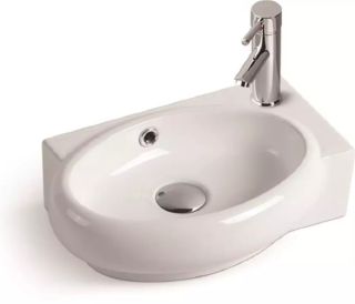 Раковина накладная SantiLine SL-2022L 42см левая белый