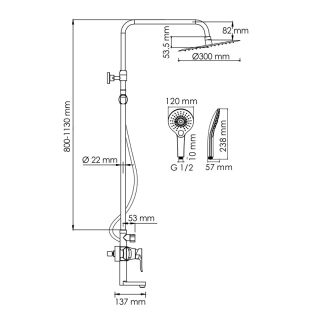 Душевой комплект WasserKRAFT A166.116.101.087.CH хром