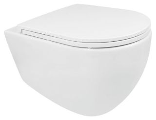 Подвесной унитаз Isvea Infinity 10NF02001SV безободковый крышка микролифт белый