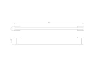Вешалка для полотенец Wonzon & Woghand Flat WW-9712-60CM хром