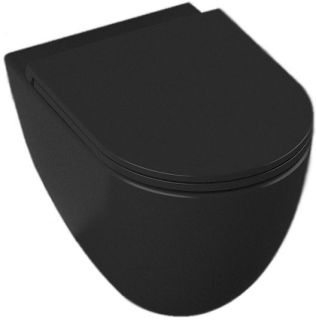 Подвесной унитаз Isvea Infinity 10NF02001SV-2N безободковый крышка микролифт чёрный матовый