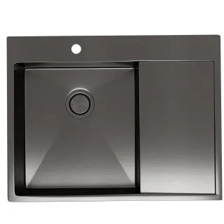 Мойка кухонная Reflexion Maggiore 65-BL RX2365BL оружейная сталь