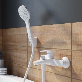 Смеситель для ванны IDDIS Ray белый матовый RAYWT02i02