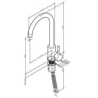 Смеситель для кухни Am.Pm X-Joy S F85B07122 чёрный