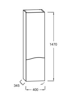 Пенал Jacob Delafon Sherwood EB1836LRU-P13 левый 40 см состаренный дуб