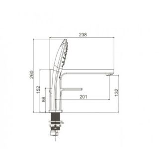 Смеситель на борт ванны Gappo G1118 хром