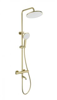 Душевая стойка Wonzon & Woghand INN 3 WW-B3065-T1-BG с термостатом брашированное золото