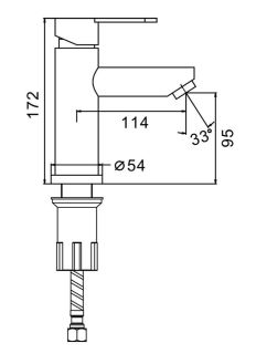 Смеситель для раковины Splenka S223.10.06 чёрный