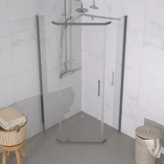 Душевой уголок Triton Дека -Графит Щ0000073929 90x90 см профиль графиит стекло прозрачное