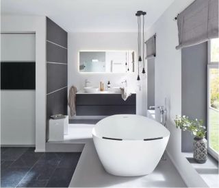 Ванна из искусственного камня Riho Toledo B126001105 160x110см белый