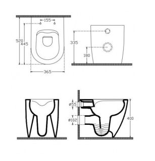 Приставной унитаз Isvea Infinity 10NF10001SV безободковый крышка микролифт белый