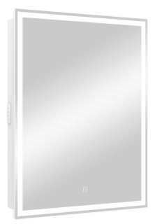 Зеркальный шкаф с подсветкой Misty Алюр 60см правый белый