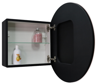 Зеркало-шкаф с подсветкой Continent Torneo Black МВК084 70см чёрный