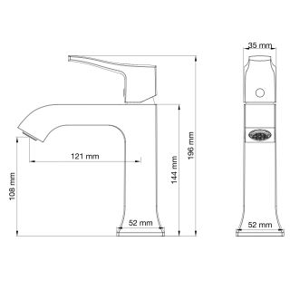 Смеситель для раковины Wonzon & Woghand Flex WW-88018072-BG брашированное золото