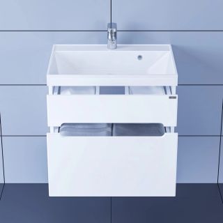 Тумба под раковину СанТа Лондон 224002л 60см белый