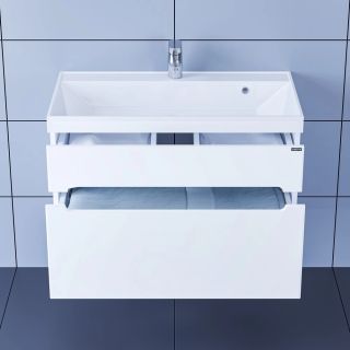 Тумба под раковину СанТа Лондон 224004л 80см белый