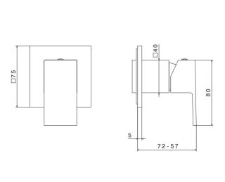 Встраиваемый смеситель для душа Kerama Marazzi Futura 66475EKM.21.018 хром