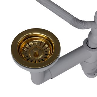 Выпуск для кухонной мойки Reflexion Part RX9003GD брашированное золото