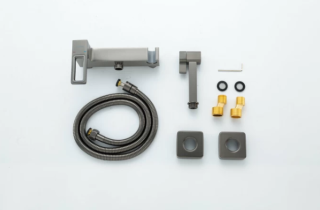 Гигиенический душ со смесителем Gappo G2017-9 оружейная сталь