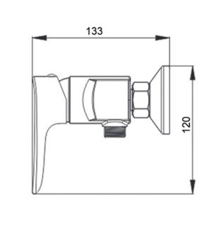 Смеситель для душа Raiber Nova R2501 хром