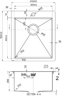 Мойка кухонная Zorg Light  GRAFIT ZL R 450510 GRAFIT