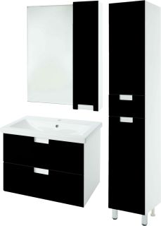 Зеркало-шкаф Bellezza Пегас 60см правый чёрный 00000008044