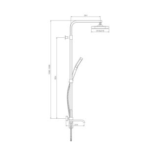 Душевая стойка Raglo R02.15.23 золотой сатин