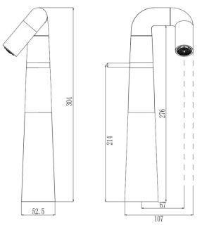 Смеситель для раковины Haiba HB11813-7 чёрный матовый
