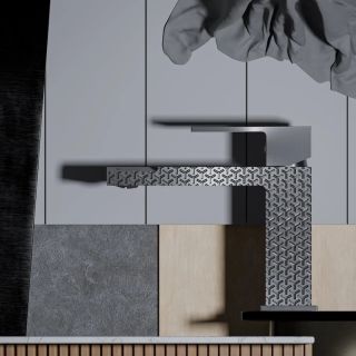 Cмеситель для раковины Knotlor KN-20/GMP, оружейная сталь