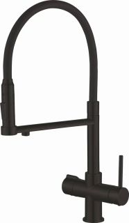 Смеситель для кухни Rose R758H чёрный матовый