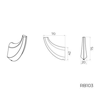 Крючок для ванной комнаты Knotlor RH103RB, бронза