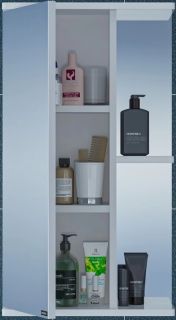 Зеркальный шкаф СанТа Ника 101080 40см левый фацет белый