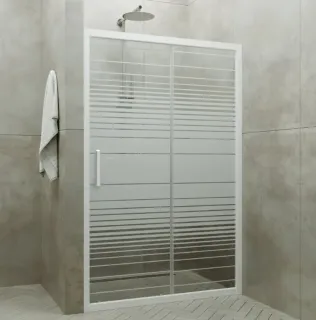 Душевая дверь Triton Слайд Щ0000038519 100 см профиль белый стекло прозрачное с узором