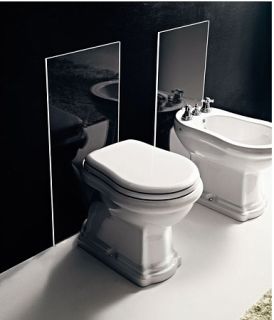 Сиденье для унитаза Kerasan Retro 108701 с крышкой белой