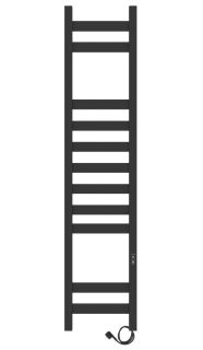 Полотенцесушитель электрический Laris Флавиа 73207657 правый П11 20x100см чёрный муар