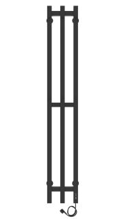 Полотенцесушитель электрический Laris Тея 73207673 правый П3 19x120см чёрный муар