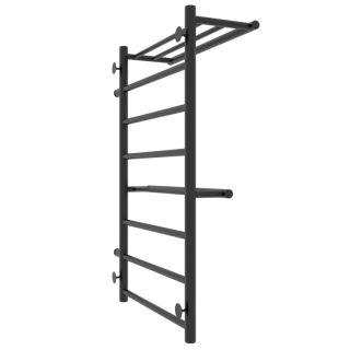 Полотенцесушитель водяной Laris Лавина 73208029ЧМ правый с полками П9 50x80см чёрный матовый