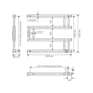 Полотенцесушитель электрический Indigo Muza DGM40-50GFMRt 40x50 см графит металлик