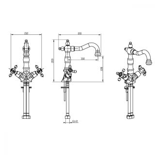 Смеситель для раковины Boheme Satine хром 272-ST