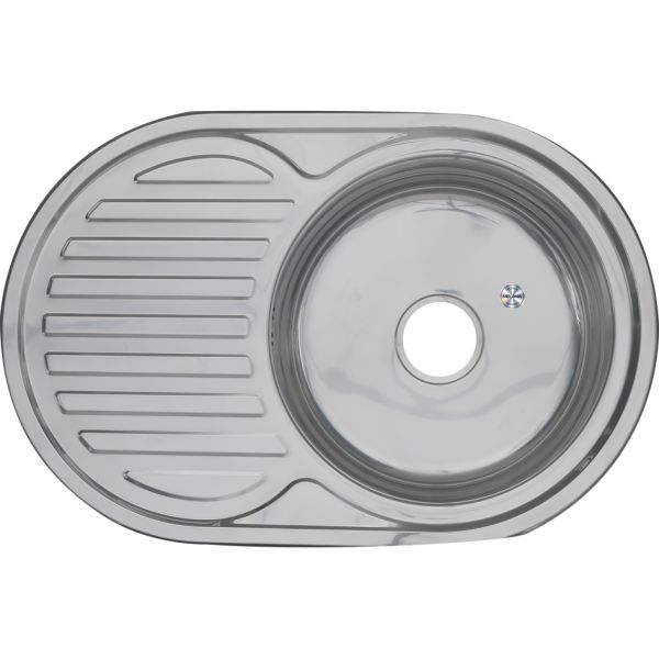 Мойка 7750 U Melana 0,6/180 хром с сифоном (124 tb *12)