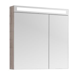 Зеркальный шкаф Dreja.Rus MAX 80 с LED-освещением, дуб кантри