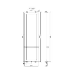 Электрический полотенцесушитель Allen Brau Infinity 00305022 44х160 см
