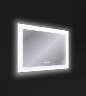 Зеркало Cersanit DESIGN PRO KN-LU-LED060*80-p-Os 80см с часами и антизапотеванием