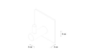 Крючок одинарный - 2 штуки, черный Fixsen, FX-560A