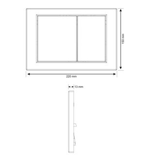 Клавиша смыва Cersanit Link M05 P-BU-M05/Cg хром