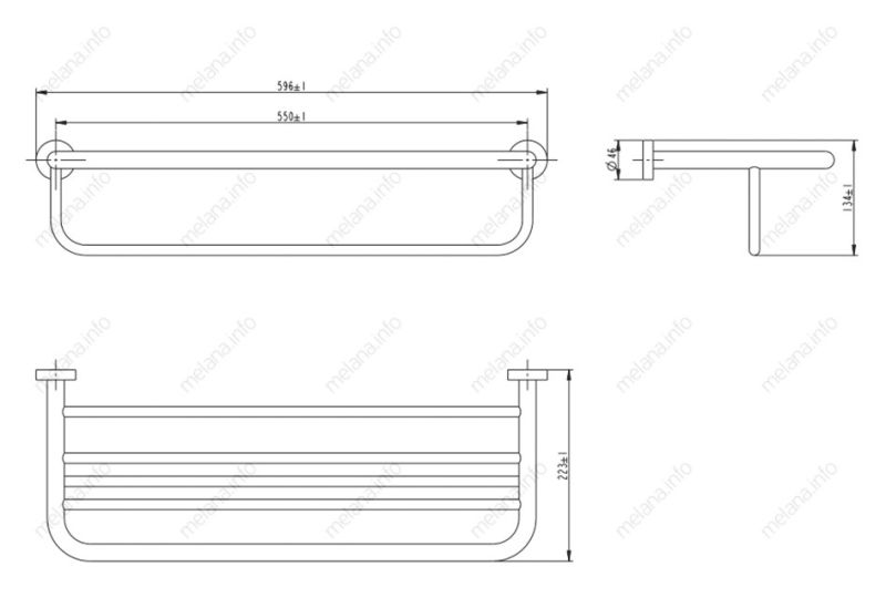 Полка для полотенец Melana MLN-866003 сатин